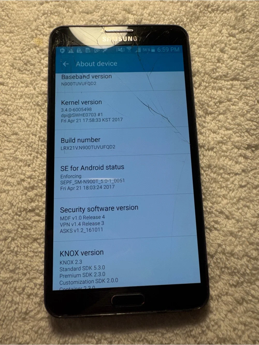 Samsung Galaxy Note 3 32GB - T-Mobile Cracked Screen